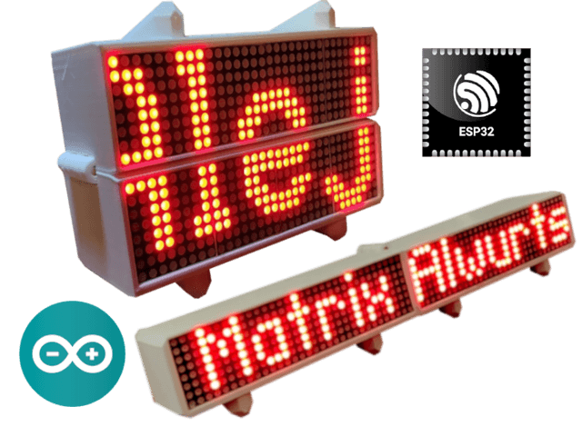 Convertible IOT Led Matrix Clock